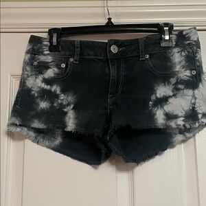 American Eagle Outfitters Dark Grey and White Jean Shorts 8